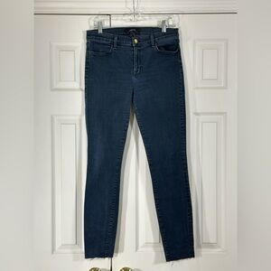 J Brand stacked mid rise super skinnye skinny bluebird jeans size 32